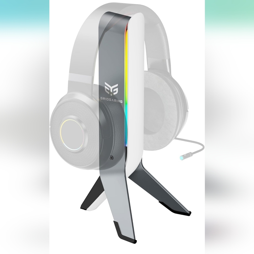 Tripod RGB Gaming HeadPhone Stand. NIB.